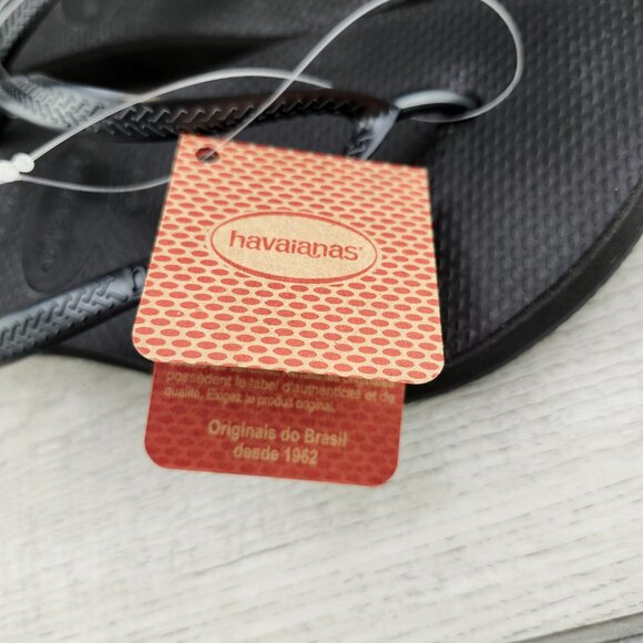 Havaianas Flip Flop Women 9/10 (EU39/40) Black NWT - Picture 10 of 10